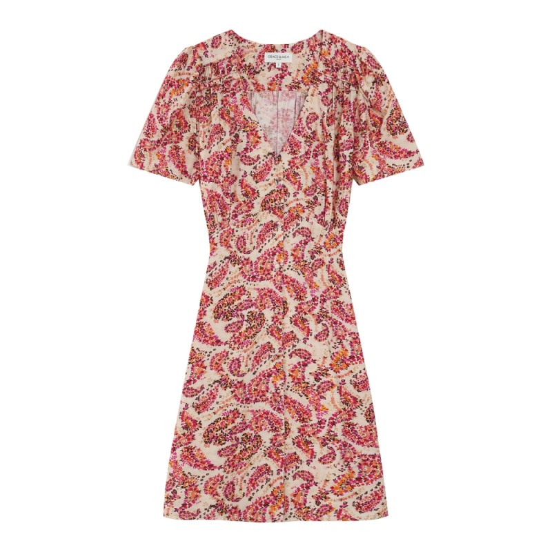 Robe courte imprimée Victoire GRACE & MILA pêche femme