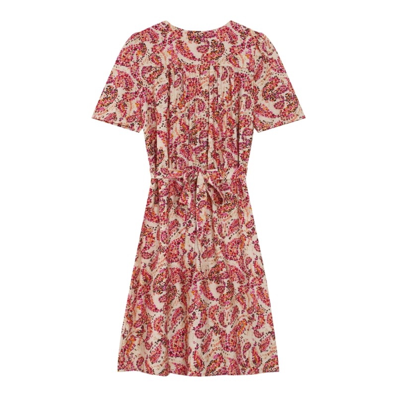 Robe courte imprimée Victoire GRACE & MILA pêche femme