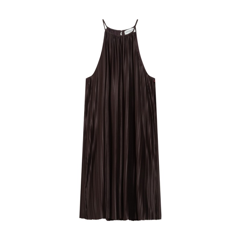 Robe Courte Plissée Chocolat WILONA GRACE & MILA