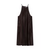 Robe Courte Plissée Chocolat WILONA GRACE & MILA