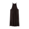 Robe Courte Plissée Chocolat WILONA GRACE & MILA