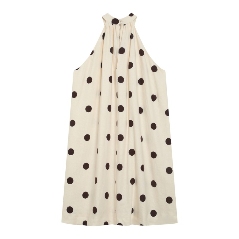 Robe Grace et Mila WARNA Écru Pois Femme