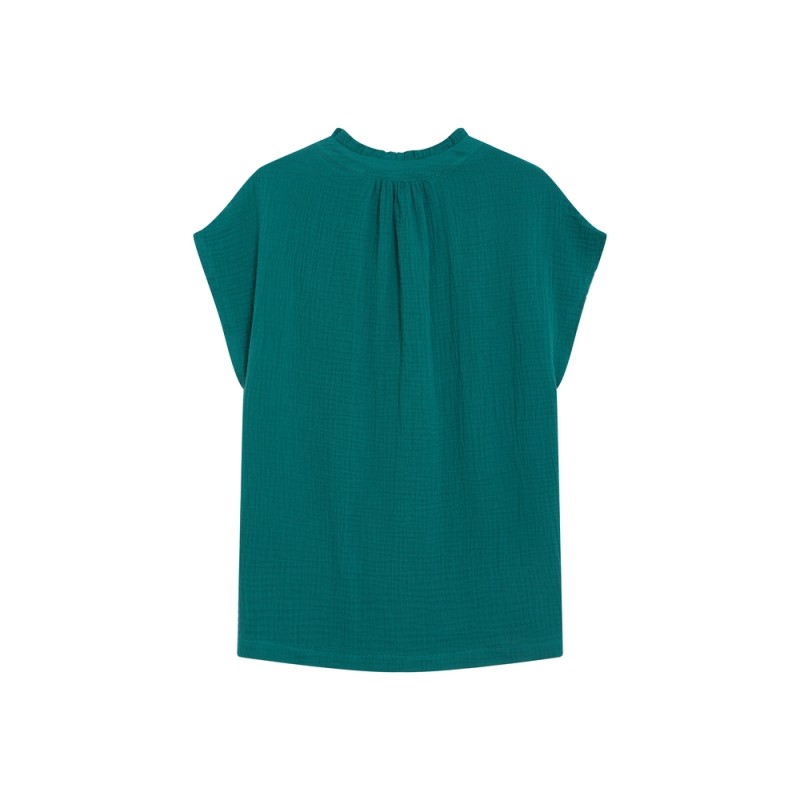 Chemise Grace et Mila WESRA Émeraude Femme Coton