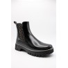 Bottines pluie Rory Lemon Jelly noir vernis léopard