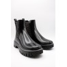 Bottines pluie Rory Lemon Jelly noir vernis léopard