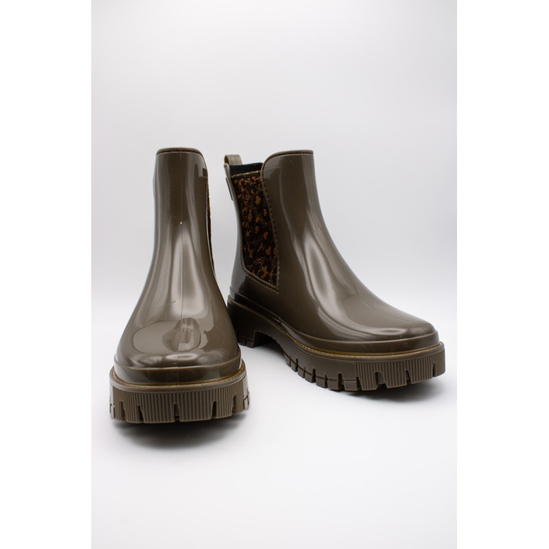 Bottines pluie Rory Lemon Jelly marron léopard