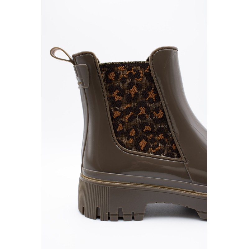 Bottines pluie Rory Lemon Jelly marron léopard