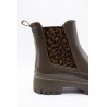 Bottines pluie Rory Lemon Jelly marron léopard