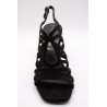 Sandales à talon noir nubuck femme Tamaris