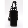 Sandales à talon noir nubuck femme Tamaris