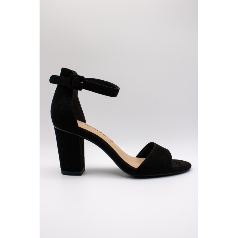 Sandales à talon noires femme Tamaris