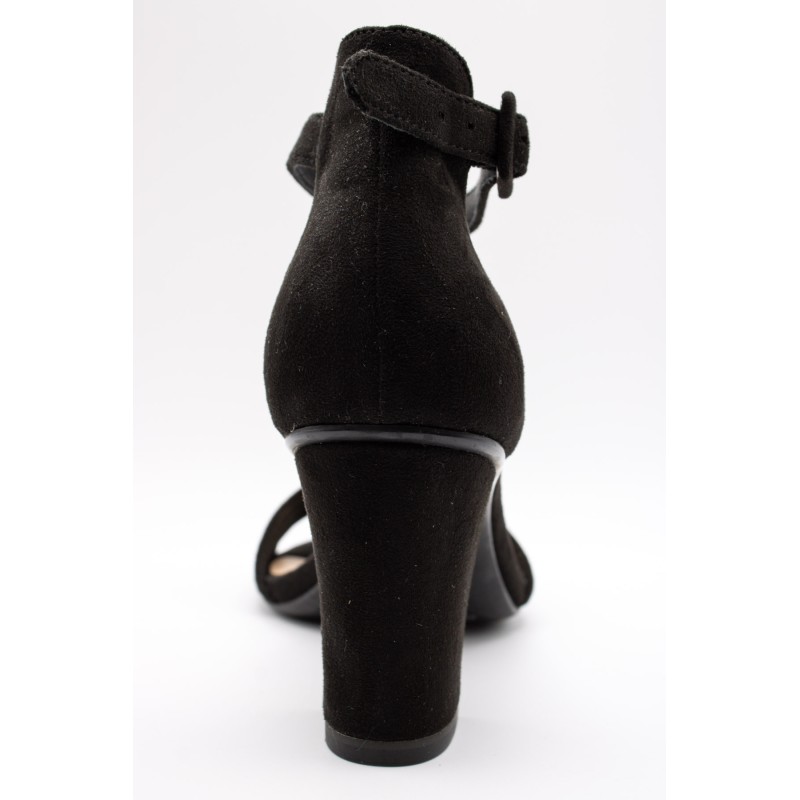 Sandales à talon noires femme Tamaris