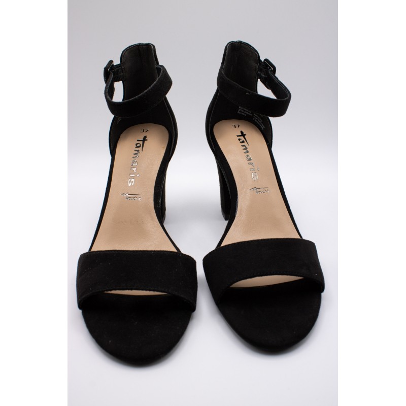Sandales à talon noires femme Tamaris
