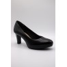 Escarpins cuir noir talon bloc Tamaris 1-22410-41-001