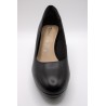 Escarpins cuir noir talon bloc Tamaris 1-22410-41-001
