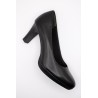 Escarpins cuir noir talon bloc Tamaris 1-22410-41-001