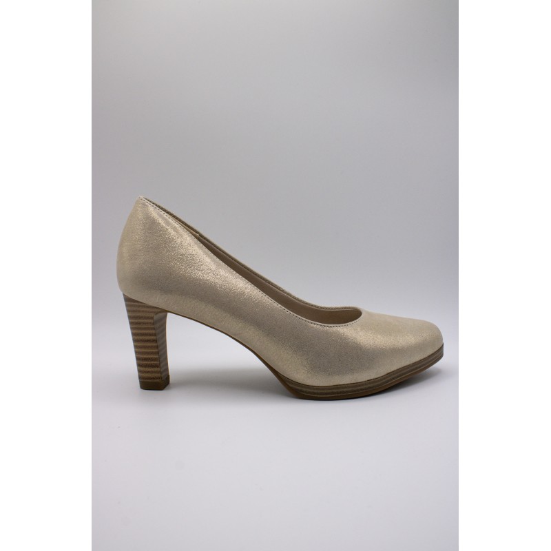 Escarpins dorés cuir femme Tamaris 1-22433-41