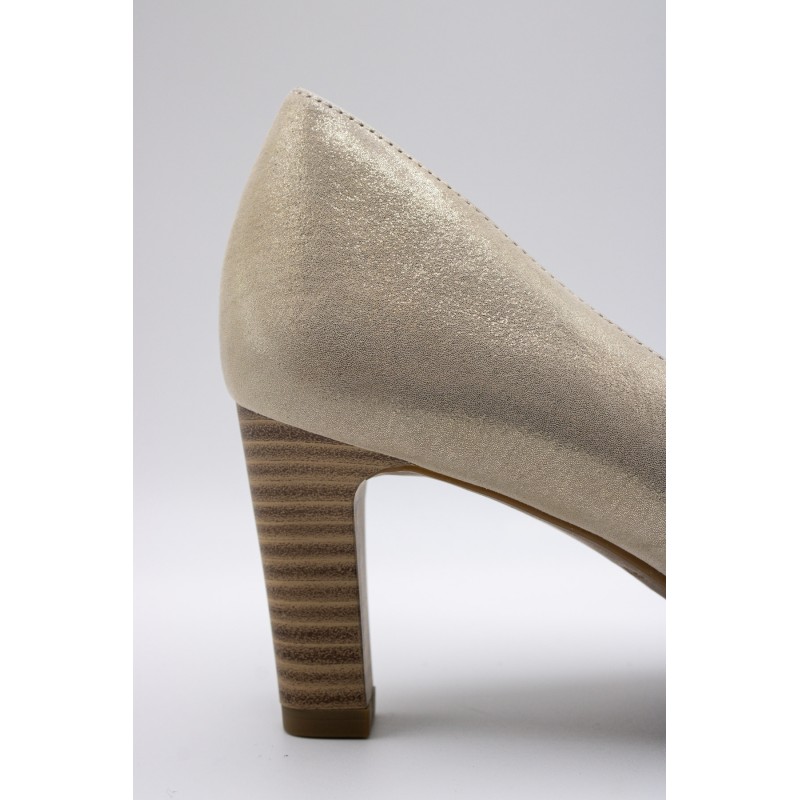 Escarpins dorés cuir femme Tamaris 1-22433-41