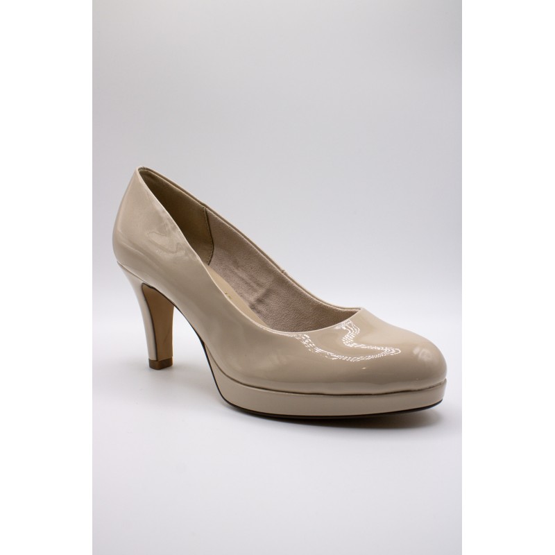 Escarpins beige vernis femme Tamaris 1-22432-43