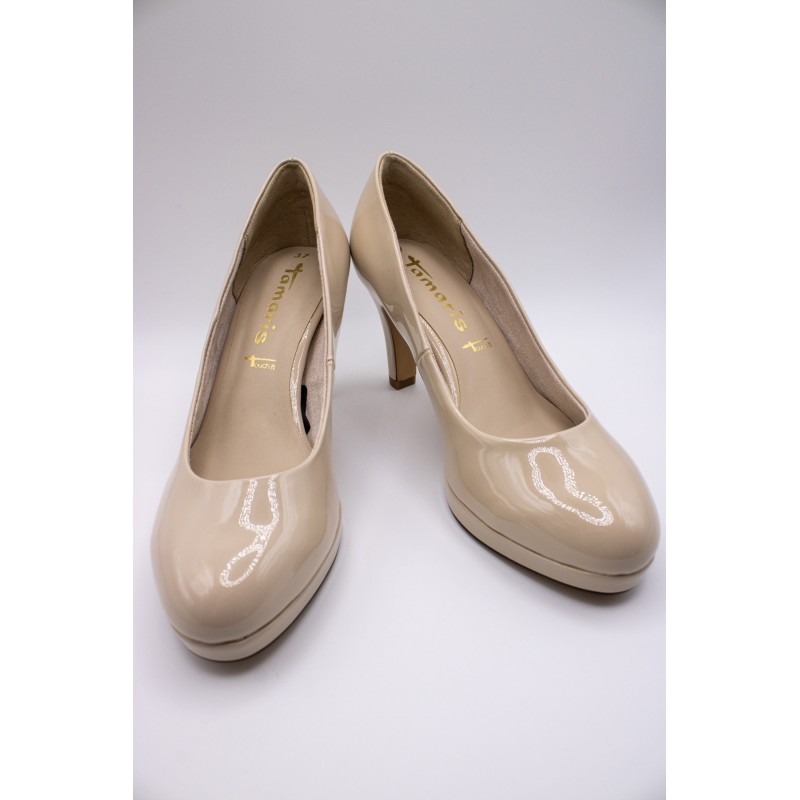 Escarpins beige vernis femme Tamaris 1-22432-43