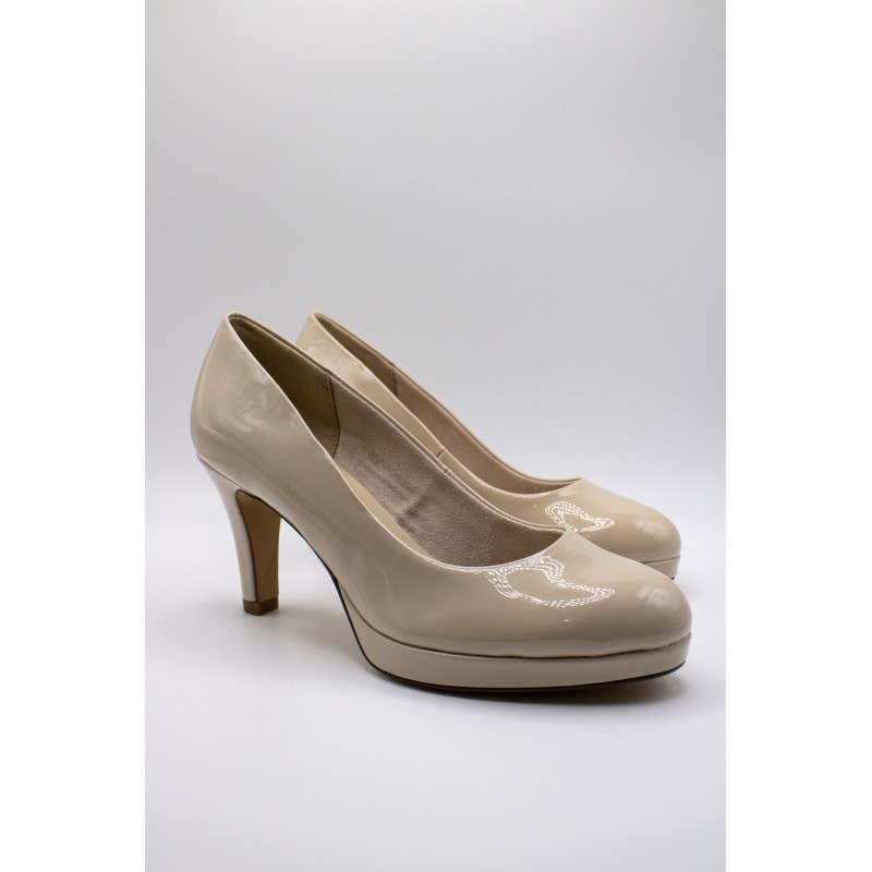 Escarpins beige vernis femme Tamaris 1-22432-43