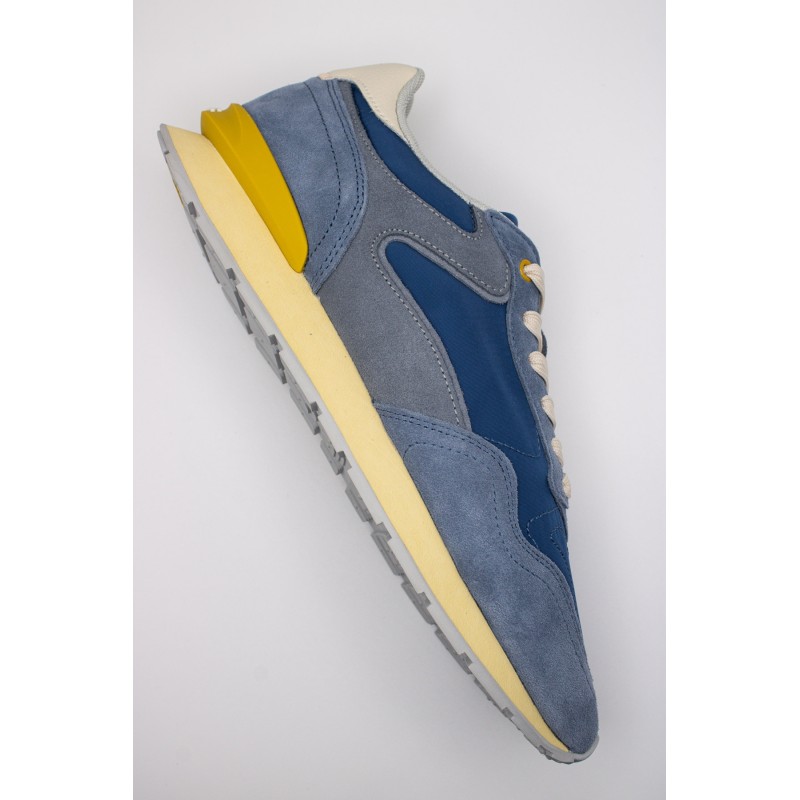 Baskets City Retro jaune et bleu semelle Memory Foam