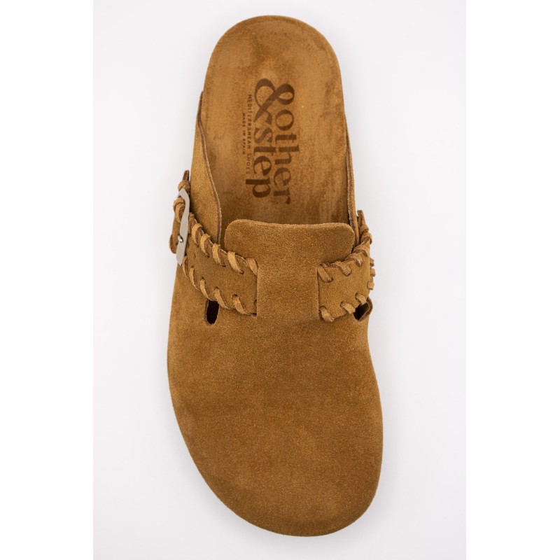 Sabots cuir muscade femme tressés other step