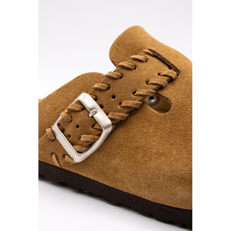 Sabots cuir muscade femme tressés other step