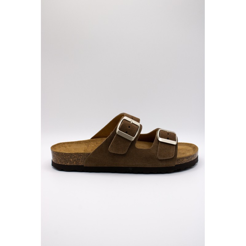 Sandales cuir marron double brides femme OTHER STEP