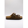 Sandales cuir marron double brides femme OTHER STEP