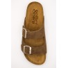 Sandales cuir marron double brides femme OTHER STEP