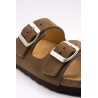 Sandales cuir marron double brides femme OTHER STEP