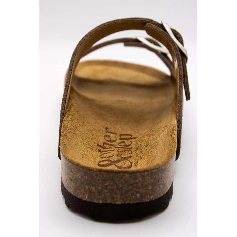 Sandales cuir marron double brides femme OTHER STEP