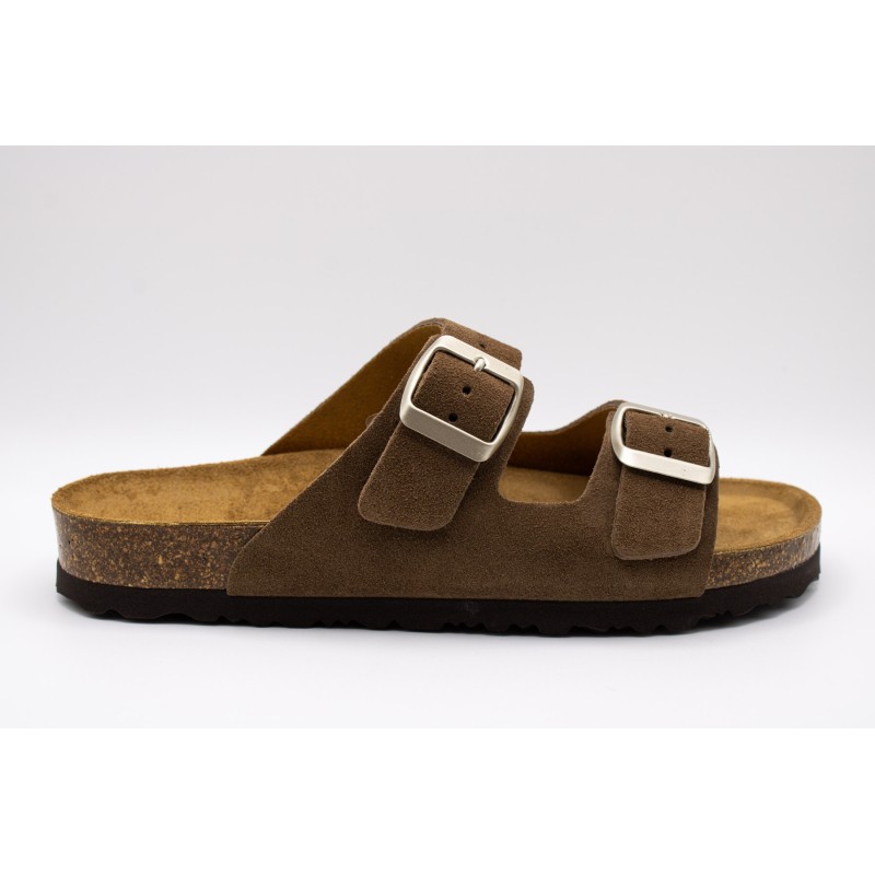 Sandales cuir marron double brides femme OTHER STEP