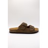 Sandales cuir marron homme double brides OTHER STEP