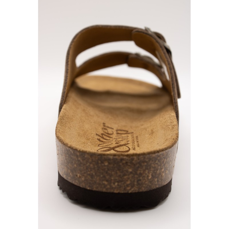 Sandales cuir marron homme double brides OTHER STEP