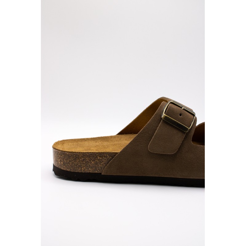 Sandales cuir marron homme double brides OTHER STEP