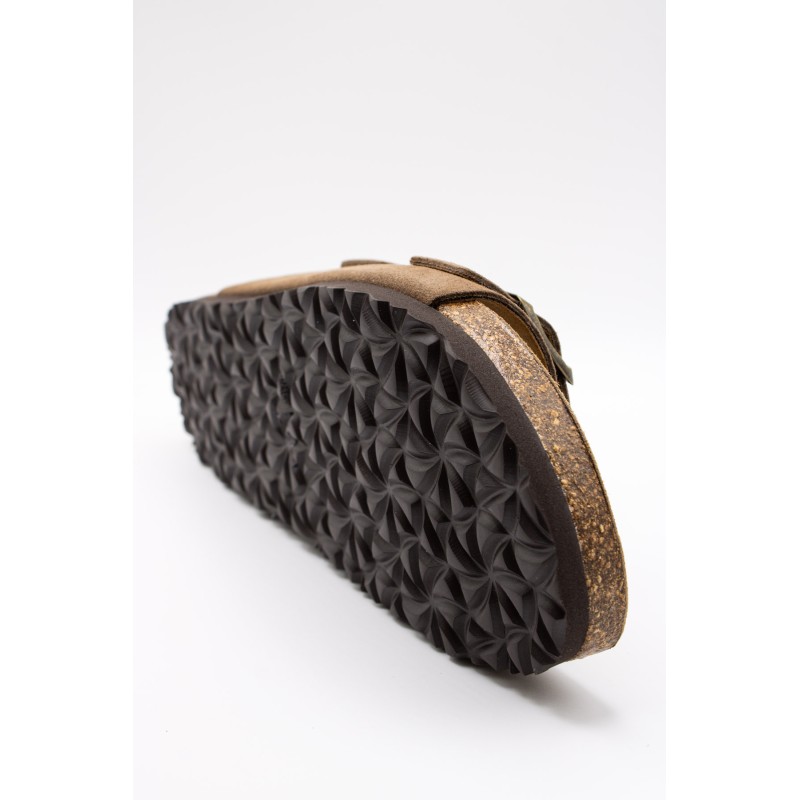 Sandales cuir marron homme double brides OTHER STEP