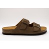 Sandales cuir marron homme double brides OTHER STEP