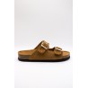 Sandales cuir tressé femme double brides DEIDA