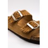 Sandales cuir tressé femme double brides DEIDA