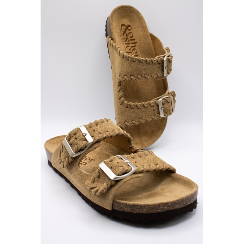 Sandales cuir tressé femme double brides OTHER STEP