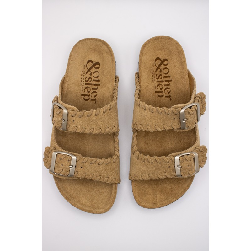 Sandales cuir tressé femme double brides OTHER STEP