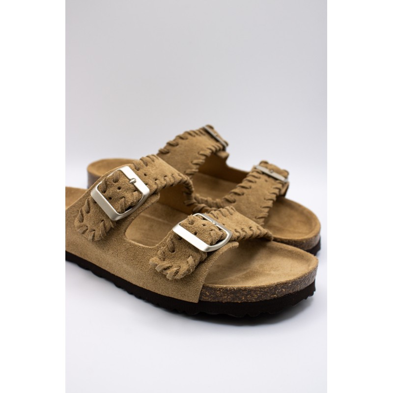 Sandales cuir tressé femme double brides OTHER STEP