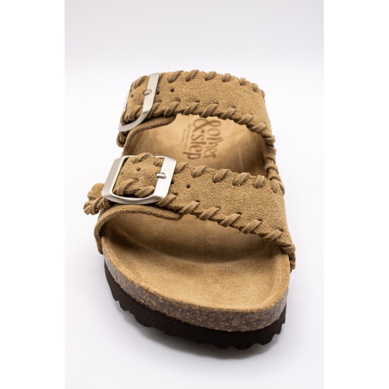 Sandales cuir tressé femme double brides OTHER STEP