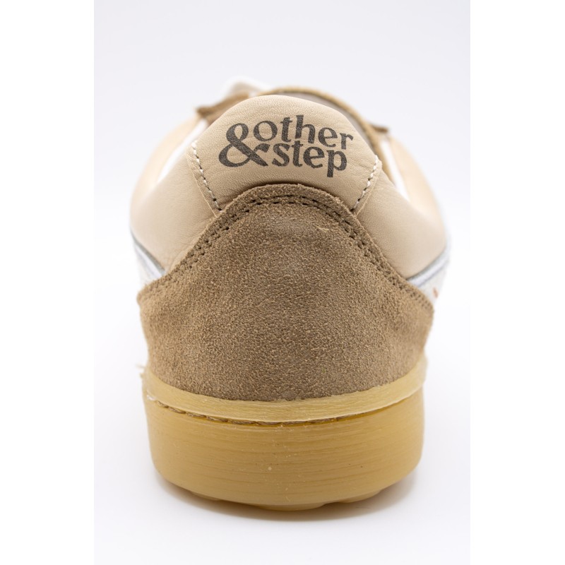 Baskets cuir beige femme Éléa poils vache OTHER STEP