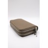 Portefeuille en cuir taupe - MARLON Femme