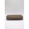 Portefeuille en cuir taupe - MARLON Femme