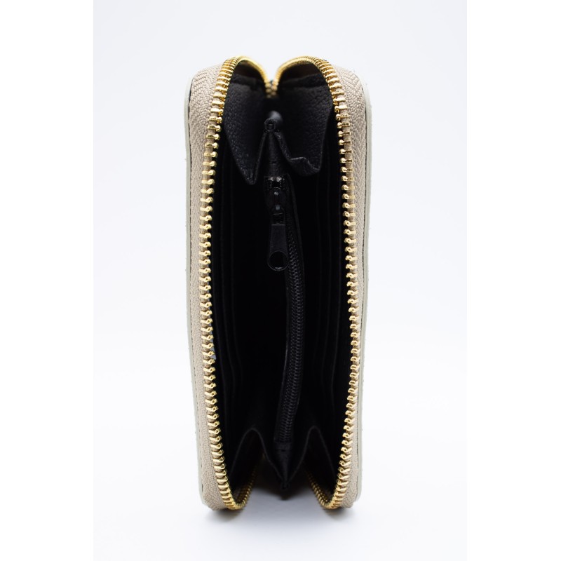 Porte-monnaie en cuir doré - MARLON Femme