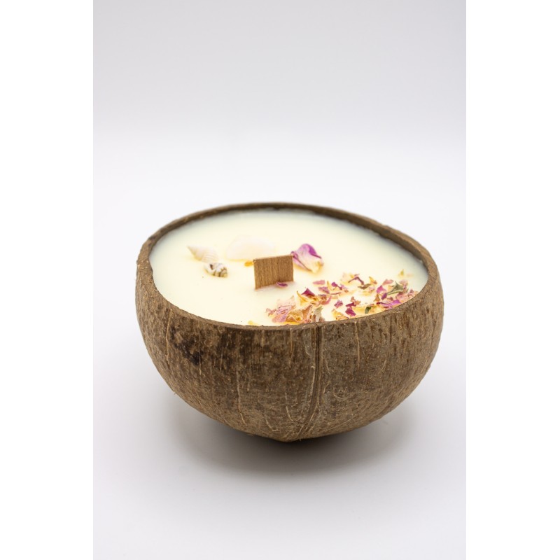 Bougie plante artisanale parfum fleur de tiaré LUMINANTE